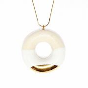 Milky Doughnut with Coconut and Gold Glaze