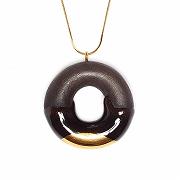 Cocoa Doughnut with Chocolate and Gold Glaze
